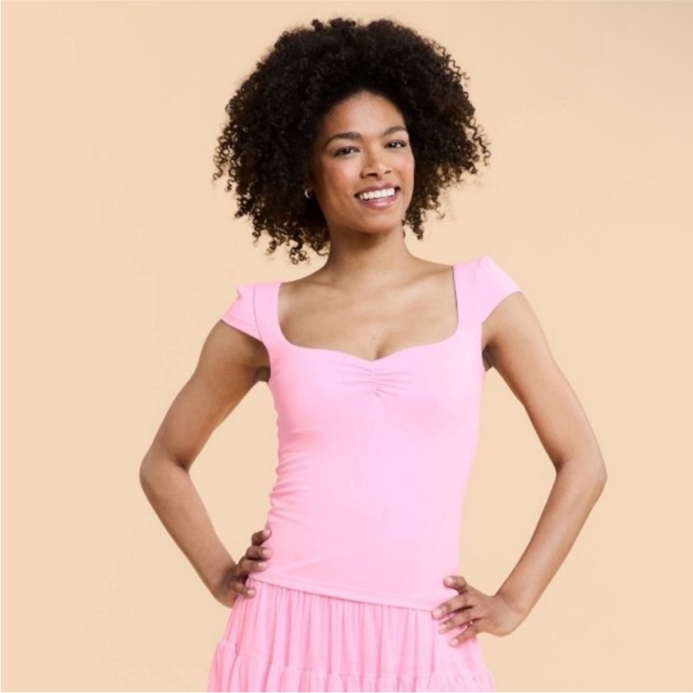 Blogilates Pink Short Sleeve Activewear Top (Sold out)